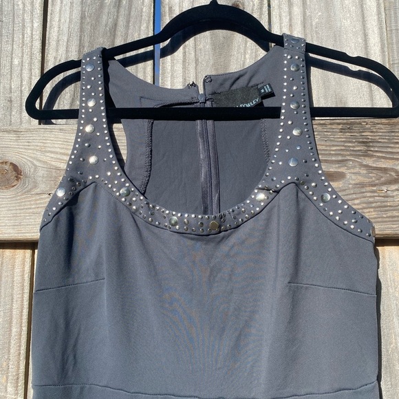 Cynthia Rowley Gray Sleeveless Dress with Studded Straps - Picture 2 of 8